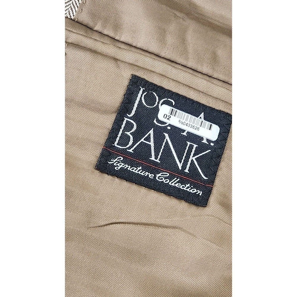 JOS A BANK SIGNATURE SILK/CAMEL HAIR HERRINGBONE SPORT COAT BLAZER MEN 44R - Picture 6 of 10